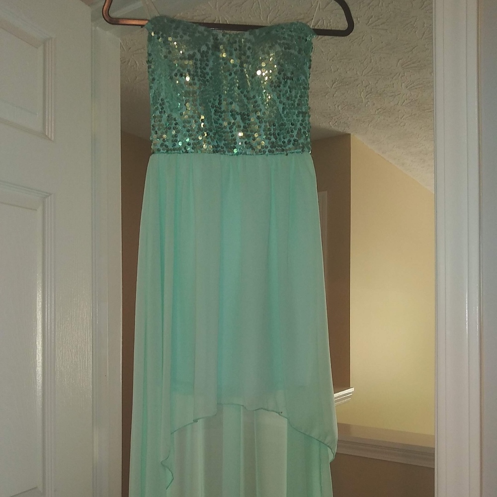 Mint Green Strapless Dress